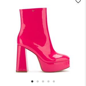 Dolly Boot in Pink Patent Leather